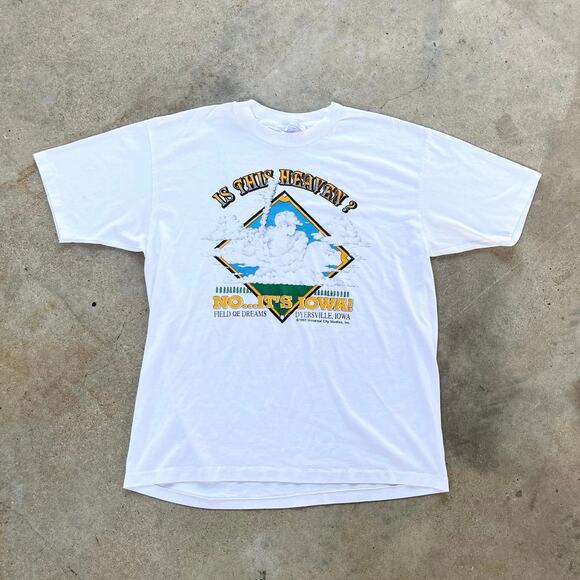 Vintage 1991 Field of Dreams Is This Heaven Promo T-Shirt XL - Picture 1 of 6